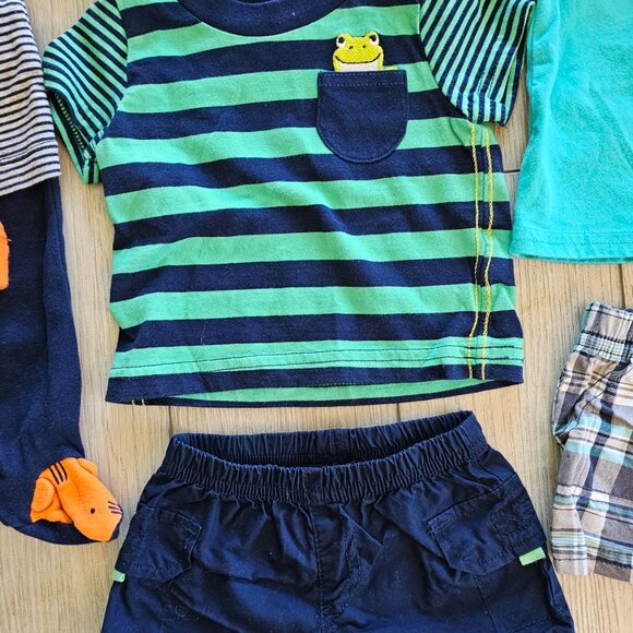 Baby Boy NB Tea Collection Romper, Carter's Play Sets - 8 Pcs -  Excellent - Picture 5 of 6